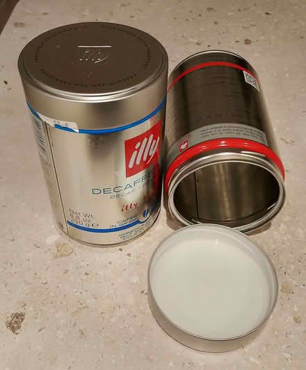 Photo of free Empty screw top ground coffee tins (Broadstone BH18) #1