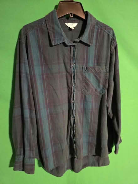 Photo of free Dark Green & Blue Flannel - L 12-14 (West 7th) #1