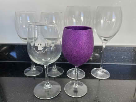 Photo of free Six assorted wine glasses (Bear Flat BA2) #1