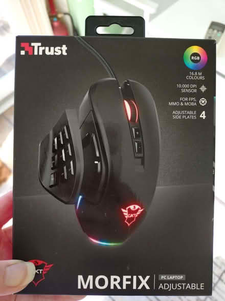 Photo of free Trust USB RGB wired gaming mouse with side buttons (Little Stoke BS32) #1