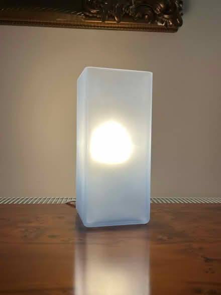 Photo of free GRÖNÖ table lamp frosted glass blue (RH12) #2