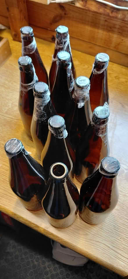 Photo of free 12 Brown Pint Beer Bottles - Reusable for Home Brewing (Lordship Estate SG6) #1