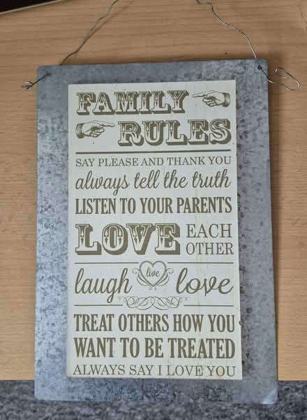 Photo of free Family Rules Sign (Leigh Park PO9) #1