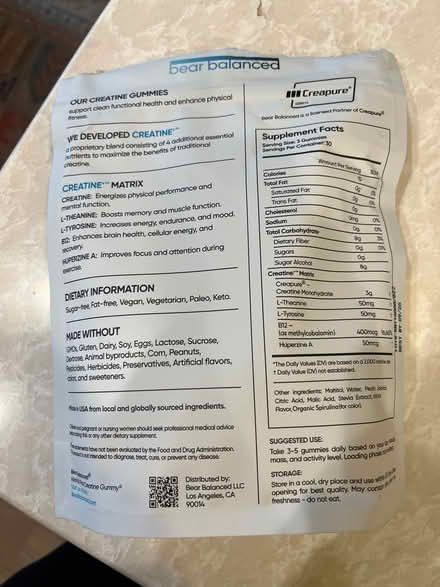 Photo of free Creatine gummies - opened package (Petworth/16th St Heights) #3