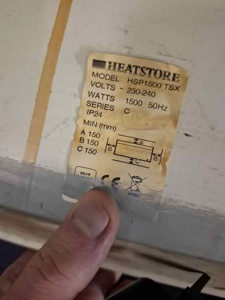 Photo of free Old wall mounted electric heater -A (Kings Langley WD4) #3