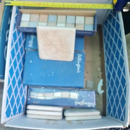 Photo of free Box of small square tiles and boarder (Cam GL11) #1