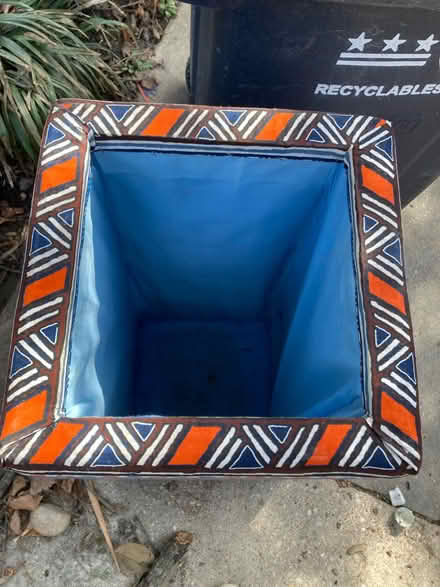 Photo of free Blue/orange laundry hamper/sculptu (Mt. Pleasant: 17th St. NW) #2