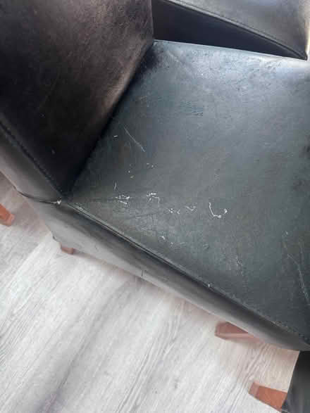 Photo of free 8 brown leather dining chairs (Anerley SE20) #4