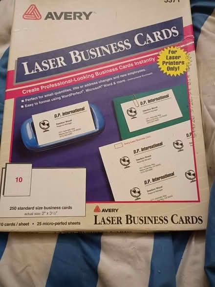 Photo of free Laser Business Cards (two boxes) (Birdland) #1