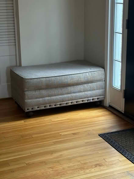 Photo of free Oversized chair and ottoman (40 Wrentham Rd Worcester MA) #1