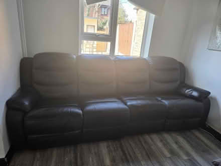 Photo of free Four seater black reclining sofa (Cheadle SK8) #1