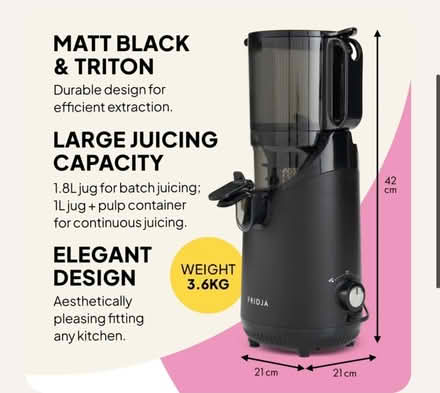 Photo of free Fridja F2500 Juicer (Victoria Park E9) #1