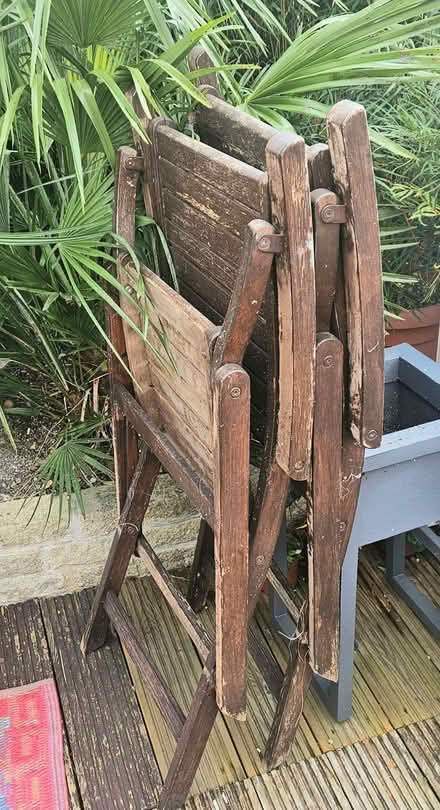 Photo of free 2 Folding Garden Chairs (Canning Town E16) #2