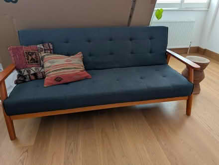 Photo of free Dark Blue Sofa bed (Teddington) #1