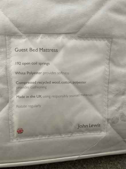Photo of free John Lewis Single Mattress (Hitchin) #2