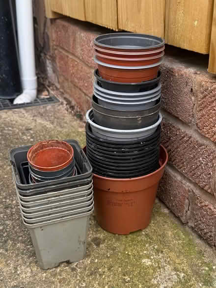 Photo of free Approx 36 misc plastic plant pots (Exeter EX2) #1