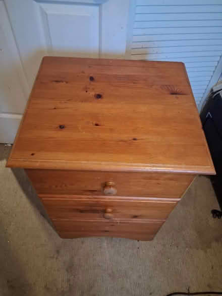 Photo of free Wooden 3-drawer unit (SL1 - by Asda superstore) #2