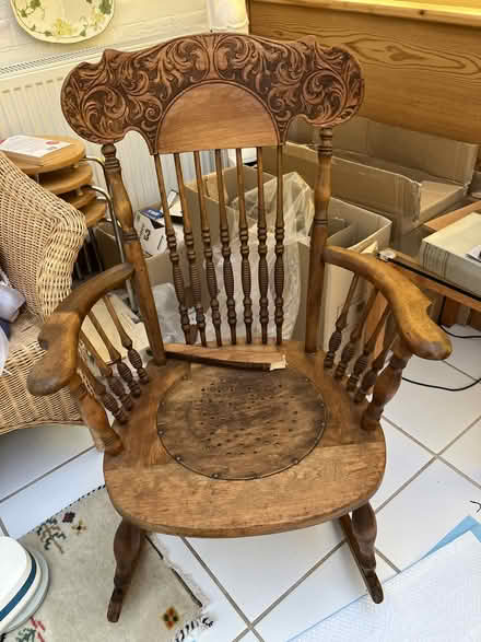Photo of free Decorated Wooden Rocking Chair (Hailsham BN27) #1