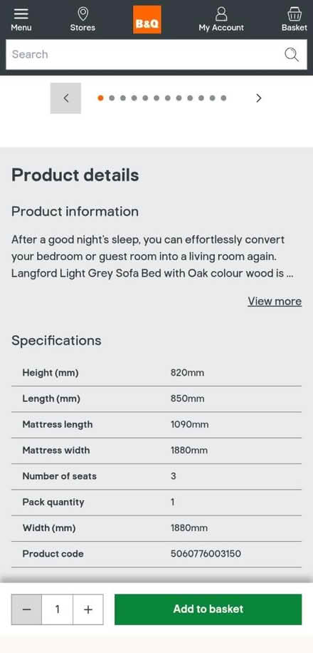 Photo of free Dark Blue Sofa bed (Teddington) #4