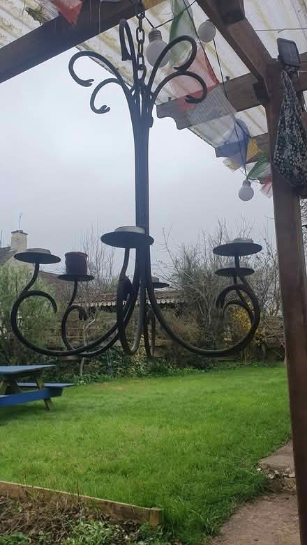Photo of free Chandelier, steel, for 6 candles (Culmstock) #2