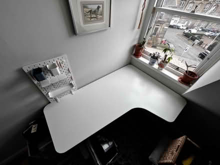Photo of free Ikea corner desk and peg board (EH41NS) #1