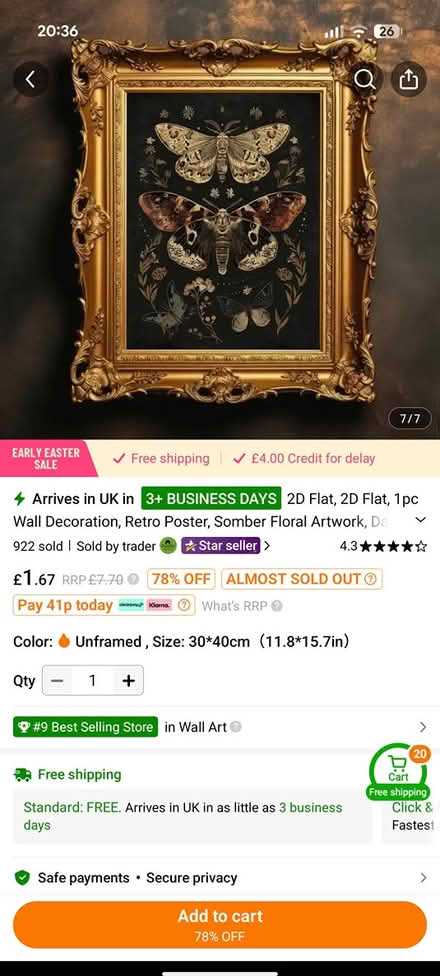 Photo of Ornate picture frames/ mirrors (Condover, Shrewsbury) #1