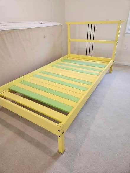 Photo of free Twin bed frame (Rockville) #1