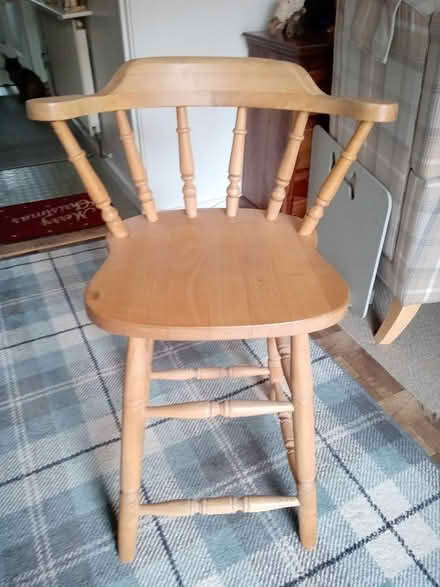 Photo of free Pine bar stool (Orton Goldhay) #1