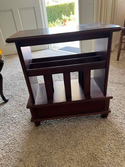 Photo of free Walnut magazine rack end table (La Cañada) #1