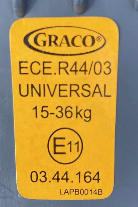 Photo of free Child Car Seat for 15-36kg Graco (Yateley GU46) #1