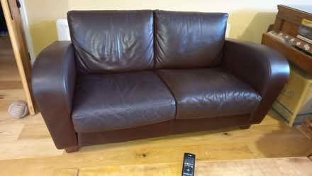 Photo of free Two leather sofas (Lower Shiplake RG9) #1