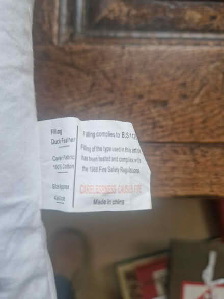 Photo of free 4 feather cushion squabs (Southborough) #3