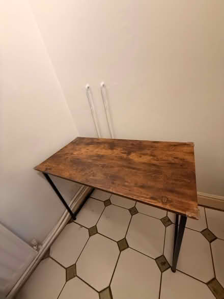 Photo of free Desk wooden and black metal frame (Guildford GU1) #1