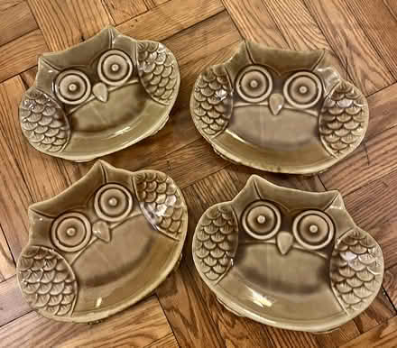 Photo of free 4 cute ceramic owl plates (Kensington Brooklyn) #2
