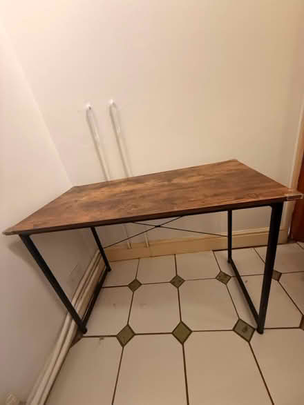 Photo of free Desk wooden and black metal frame (Guildford GU1) #2