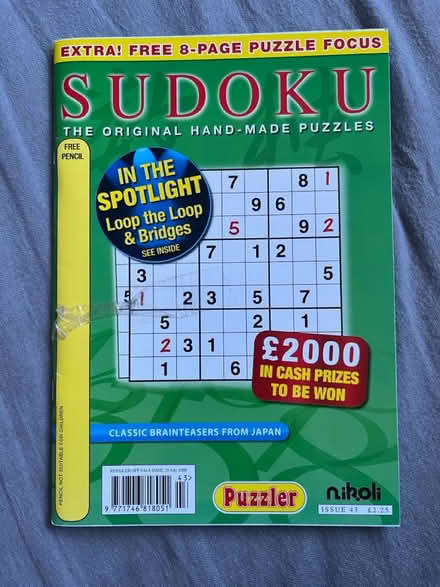Photo of free Sudoku book (RG7 3HY) #1