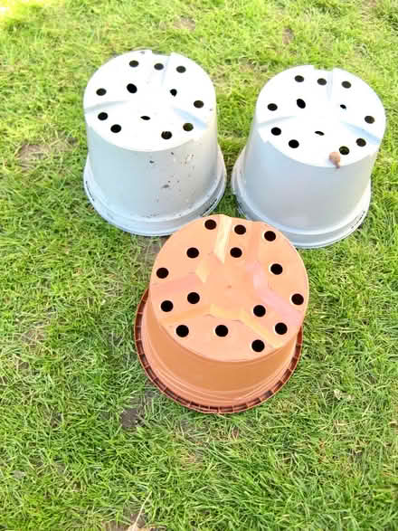 Photo of free 4 large flower pots, 22 cms wide at the top (Croham CR2) #1