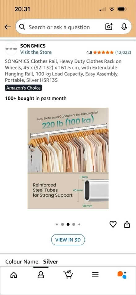 Photo of free Sturdy clothes rail (Brockley SE4) #2