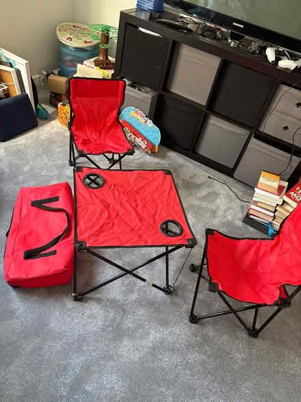 Photo of free Kids camping/beach chair/table set (Marryat Road SW19) #1