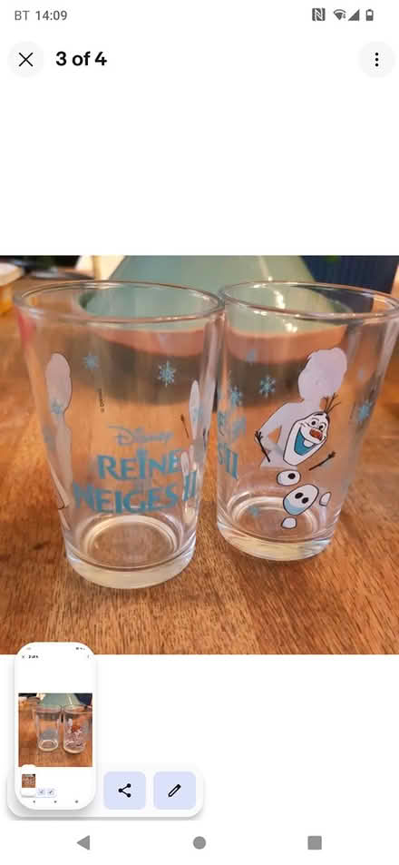Photo of free 2x "Frozen" 2 drinking glasses (L1 Liverpool City Centre) #2