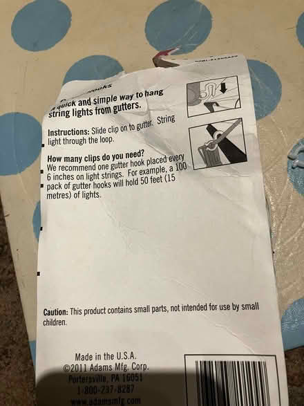 Photo of free Gutter clips for string lights (Worcester WR4) #2