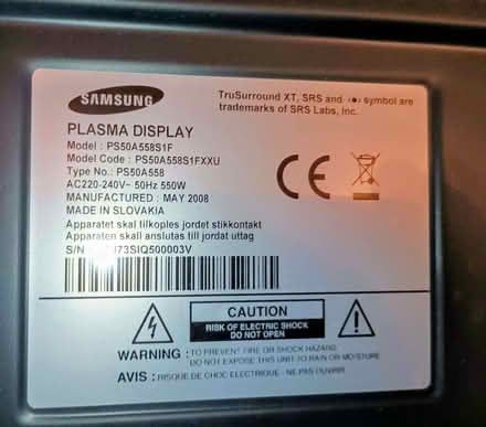 Photo of free Samsung 50" TV (Assarts Farm Estate NG16) #2