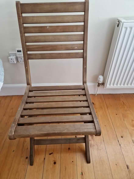 Photo of free Fold up wooden chair (Juniper Green, EH14) #1