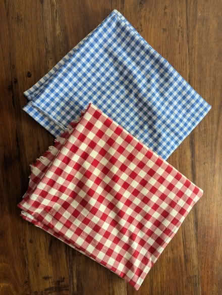 Photo of free blue and red large gingham squares (Berkhamsted HP4) #1