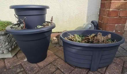Photo of free 3 black planters (Baxenden BB5) #1