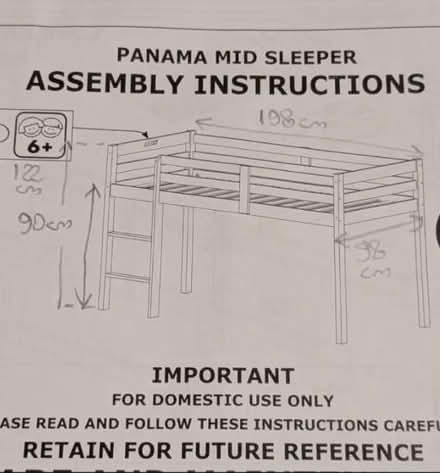 Photo of free Kids mid sleeper bed & mattress (N8 North London) #4