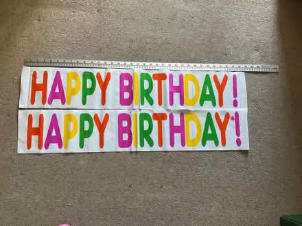 Photo of free Happy Birthday banners (Near Bromley bus garage BR2) #1