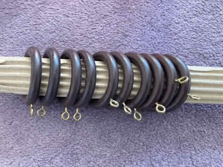 Photo of free 10 brown curtain rings (Beckenham BR3) #1