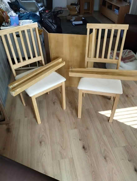 Photo of free Drop leaf table + 2 chairs (Chester le Street DH2) #1