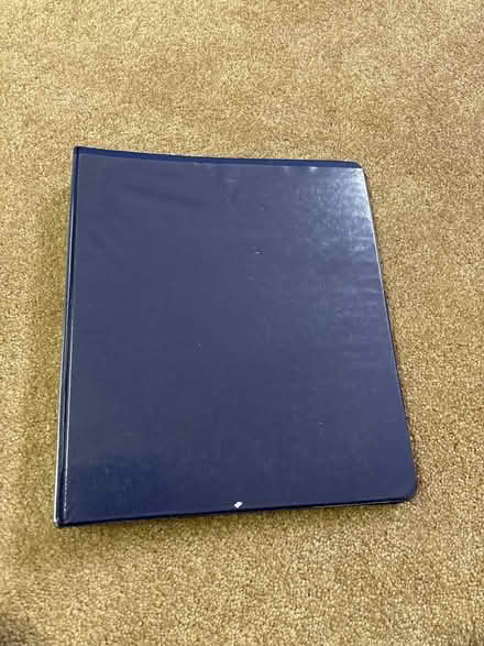 Photo of free Blue binder, 4 pockets on inside (Glen Burnie) #1
